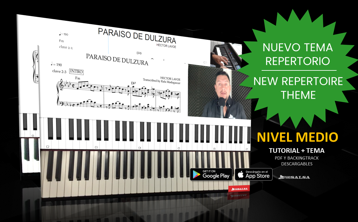 NOVEDAD EN PIANO SALSA PARAISO DE DULZURA