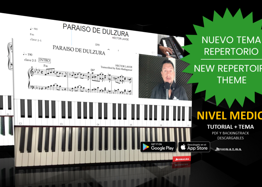 NOVEDAD EN PIANO SALSA PARAISO DE DULZURA